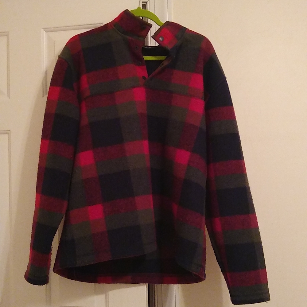Orvis Men's L Heavy Pullover Half Button Up